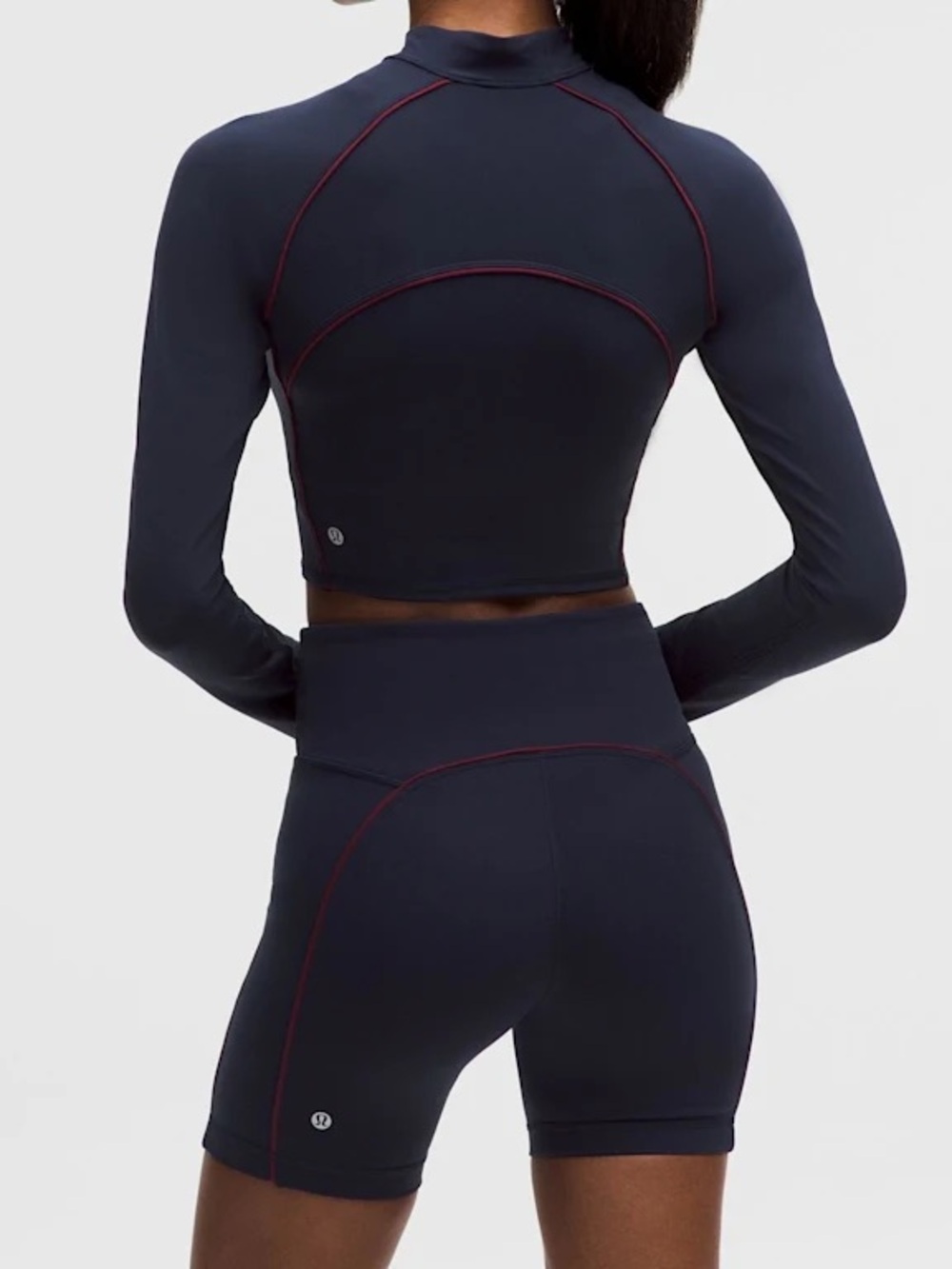 NWT Lululemon Wunder Train Cropped Long-Sleeve Half Zip True Navy Size 10 - Picture 3 of 8